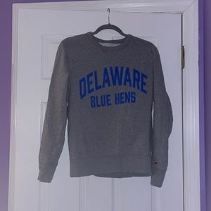 Delaware Blue Hens Grey Crewneck